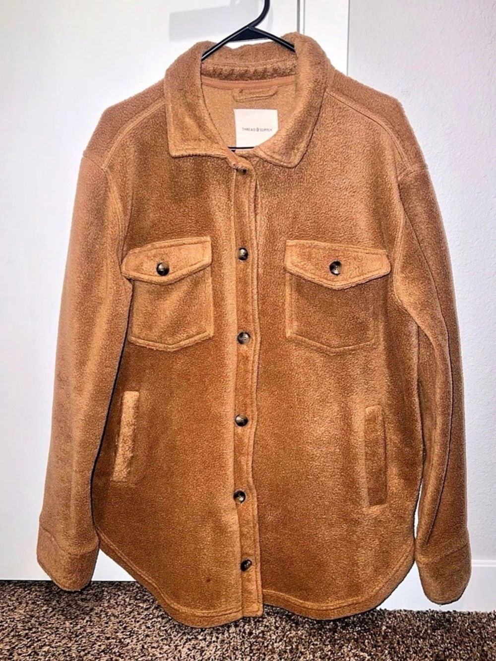 Thread & Supply Brown Shirt Jacket Size Small